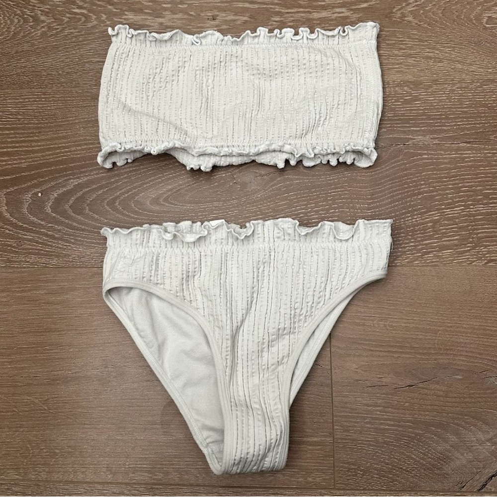 Urban outfitters x out from under White Ruffled Bikini Set